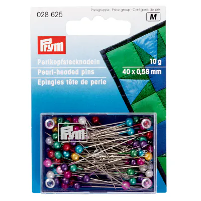 Prym Knappenåler Perlemorhode 40x0,58mm 10g 28625
