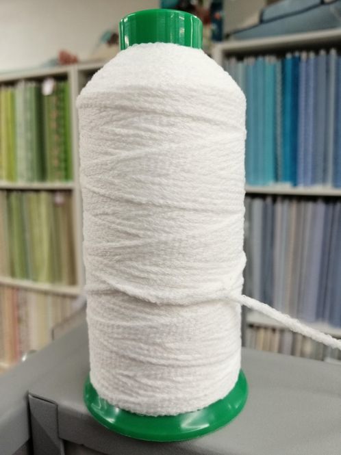 Hovedbilde Rund Elastikk 2mm bløt hvit 100 meter