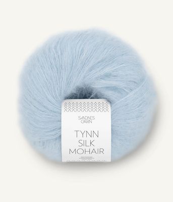 6012 Tynn Silk Mohair Lys Blå