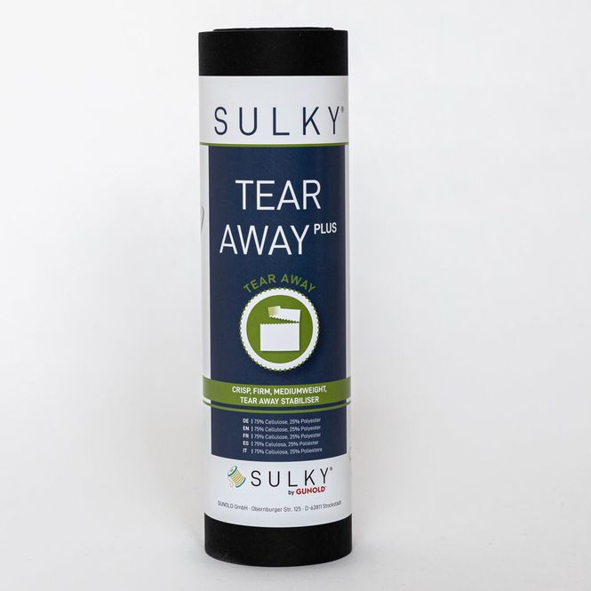 Hovedbilde Sulky Tear Away PLUSS SORT rivevlies 25cm x 10 meter (34B3)