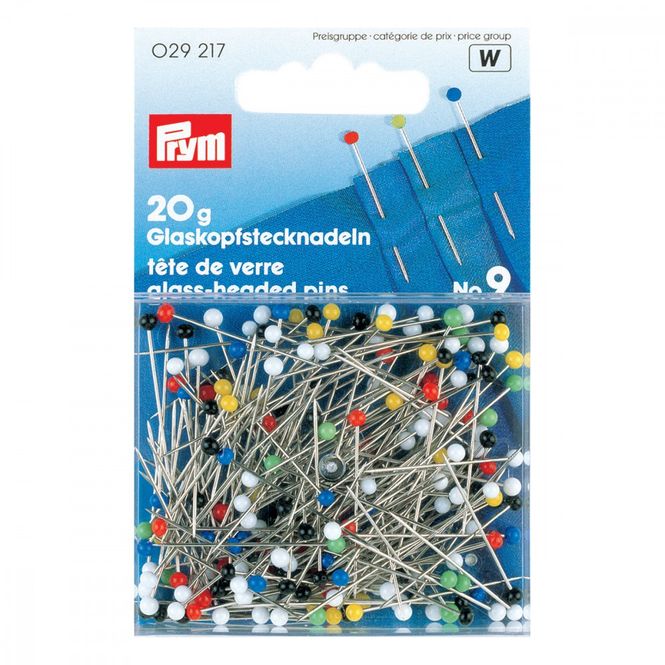 Hovedbilde Prym Knappenåler Glasshode No.9 30mm 20g - Ass. farger 029217