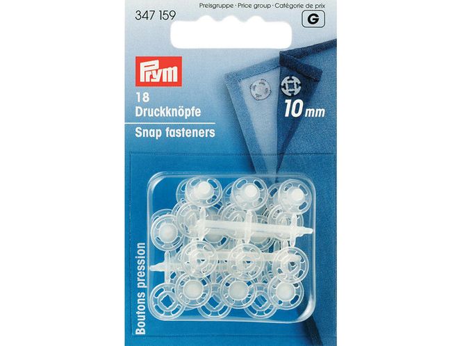 Hovedbilde Prym Trykknapper, 10mm, Transparent, 347159