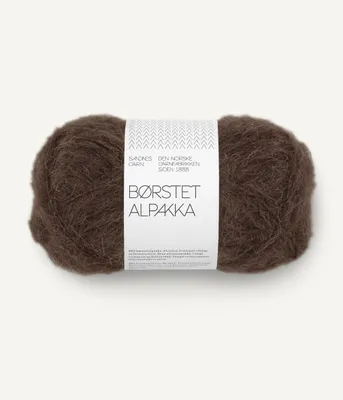 Børstet Alpakka Dark Brown 3082