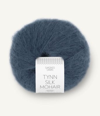 6081 Tynn Silk Mohair Dyp Blå
