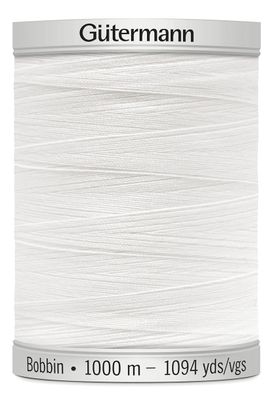 Bobbin/undertråd 1000 m1001 Hvit