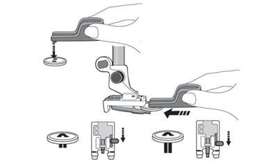 (i5) Husqvarna Knappisyingsfot med holder gr 1-7