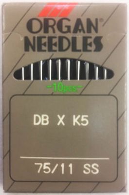 Nåler 75/11SS DBxK5 - a 10 nåler industri Lær/Leather (3J11C)