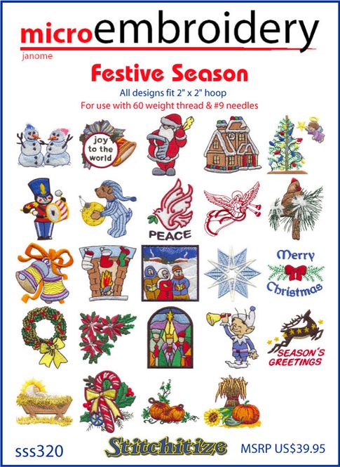 Hovedbilde Stitchitize Festive Season MICRO EMBRODIERY