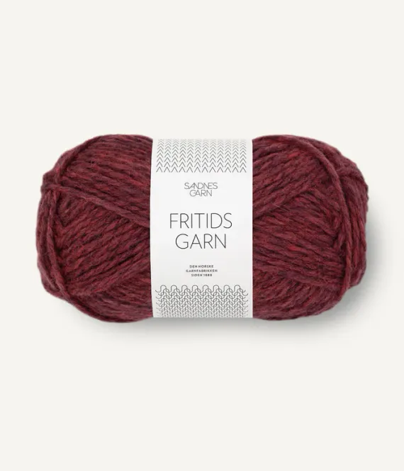Hovedbilde 4363 Fritidsgarn Mørk Rødmelert