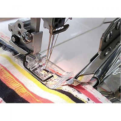 Janome Kantbåndsfot gjennomsiktig med sideguide Gr.7 (5G11)