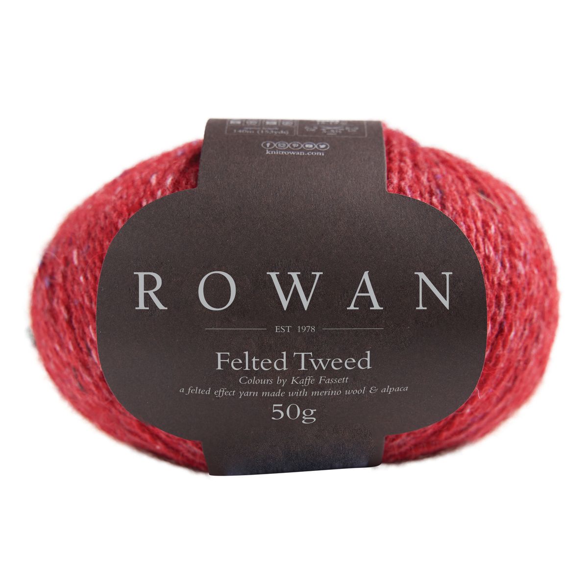 ROWAN FELTED TWEED frg 222 50G SCARLET