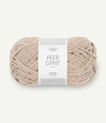 2730 Peer Gynt Beigemelert med natur tweed