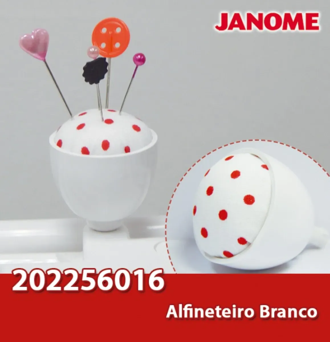 (2o4) Nålepute hvit til Janome