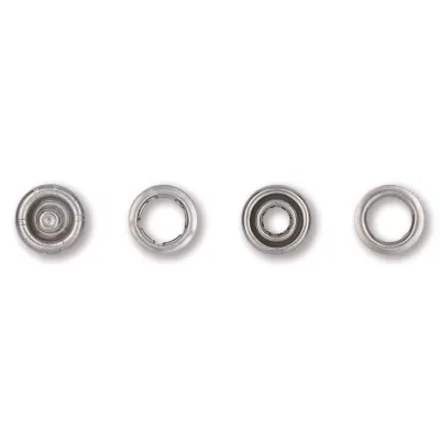 Prym - Refill, Jersey Trykknapper, 10mm, Ring, Sølv, 390106