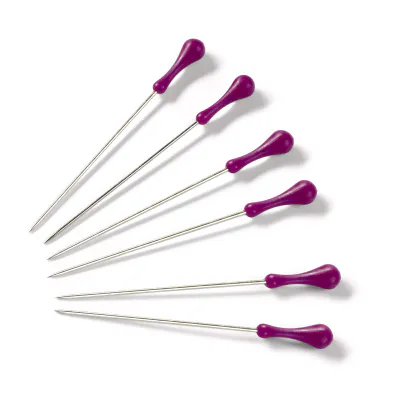 Prym Easy grasp nåler 38mm 10g - Sølv med lilla 028800