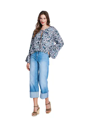 5632 - Burda - bluse m/ knyting