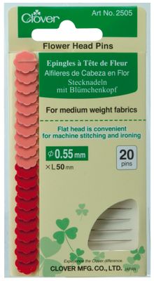 (5) Clover Flower Head Pins Ekstra Fine 2505