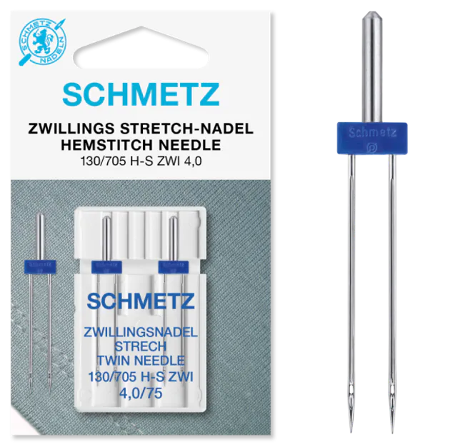 Hovedbilde Nåler Schmetz tvillingnåler 4,0/75 2stk stretch H-S ZWI