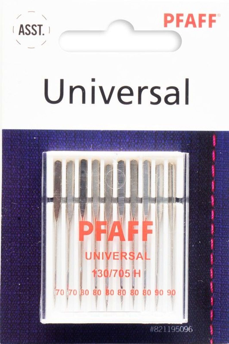 (i23) Pfaff Nåler universal assortert 10 pakk 70-80-90