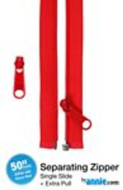 Hovedbilde By Annie Separating Zipper ATOM RED, 50