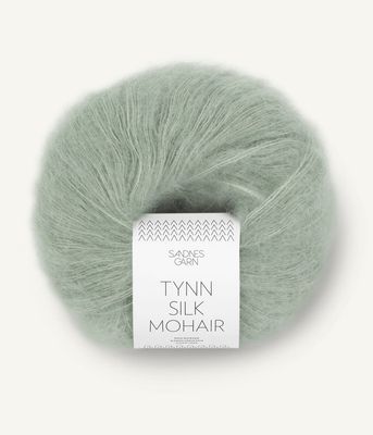 8521 Tynn Silk Mohair Støvet Lys Grønn