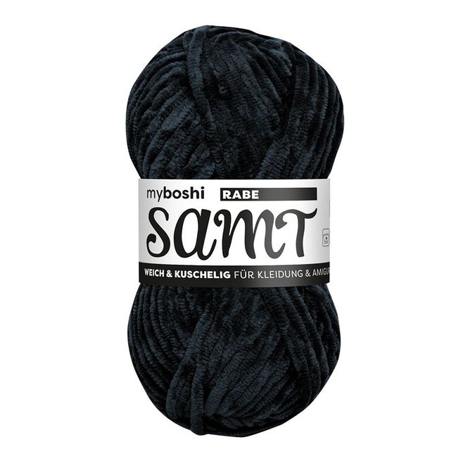 Hovedbilde Myboshi Samt Chenillegarn 100m - 896 Raven