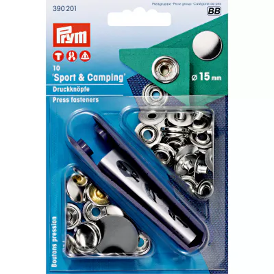 Prym Sport&Camping Trykknapper Sølv 390201
