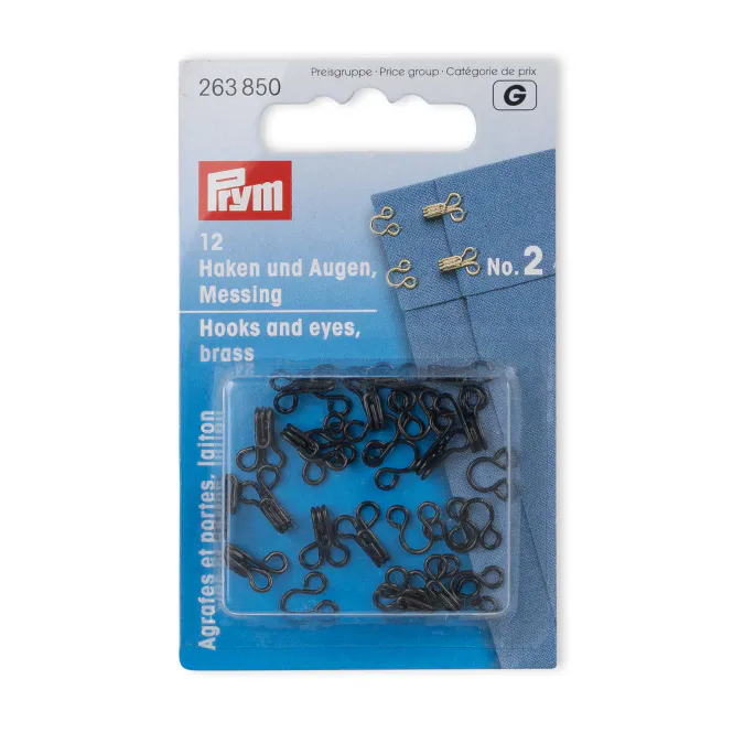 Hovedbilde Prym Hekter sort no.2 263850
