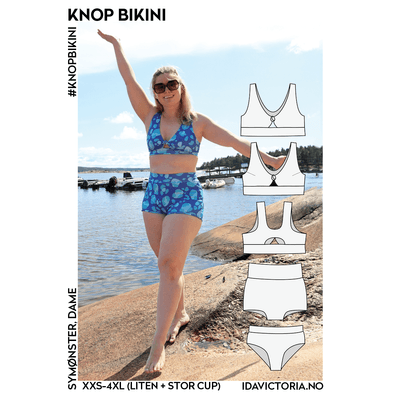 KNOP BIKINI Str XXS-4XL, Liten + stor cup