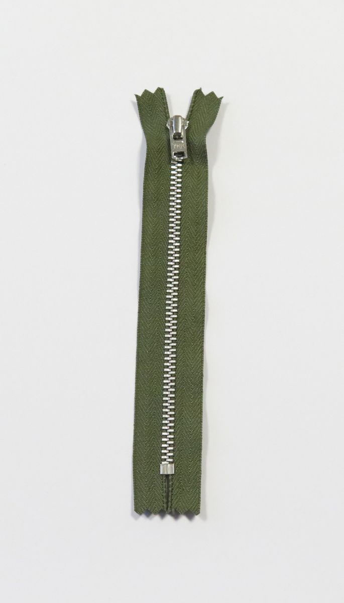 Army - 4mm fast metall glidelås 10cm 4422-06-566