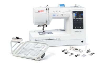 DEMO Janome Memory Craft 1000 Silky White sy og broderimaskin