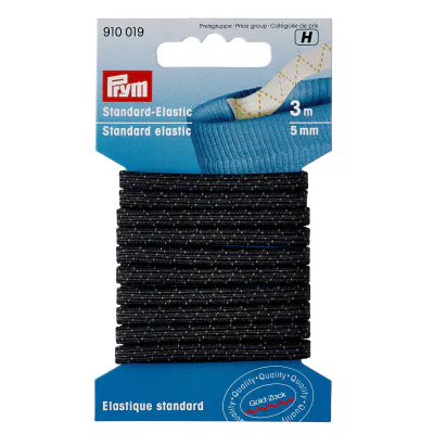 Prym elastikk 5mm 3m sort 910019