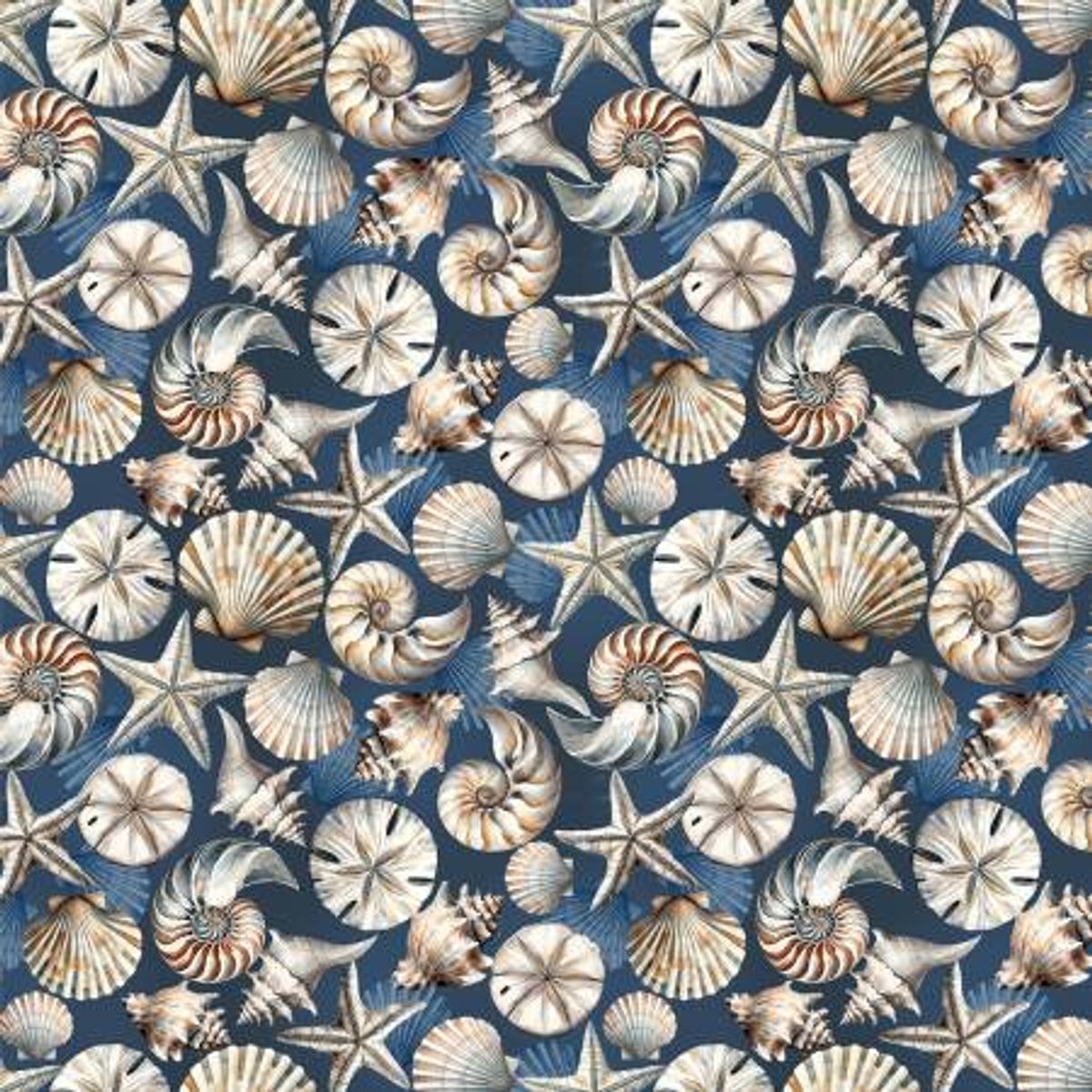 Benartex Coastal Escape, Shells 15020-57