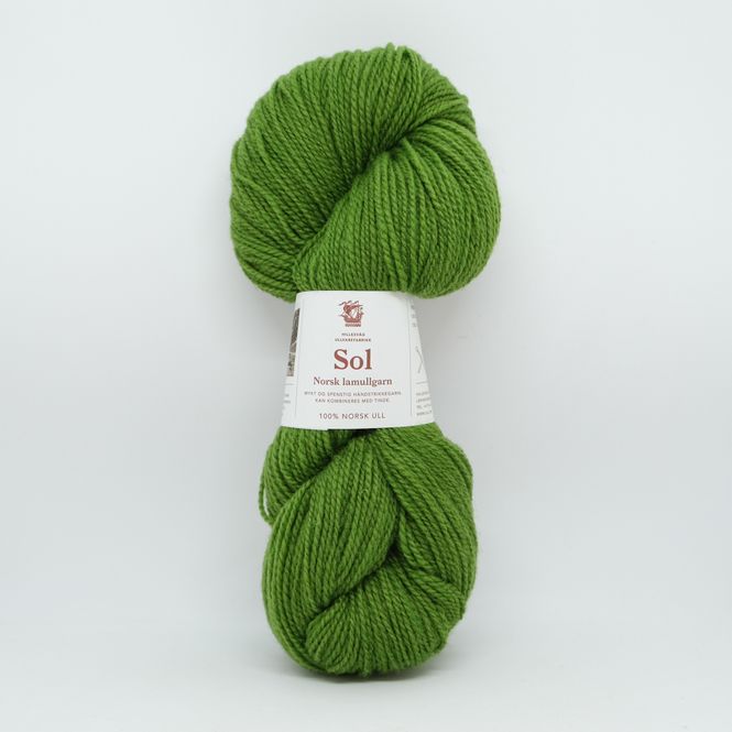 Hovedbilde Sol lamullgarn, grønn 424