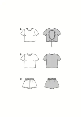 5645 - Burda - shorts og topp