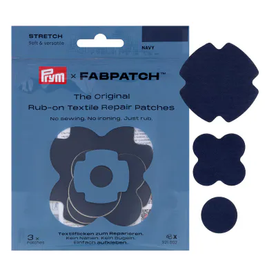 Prym x FabPatch Reparasjonslapp STRETCH - Marine - 3stk