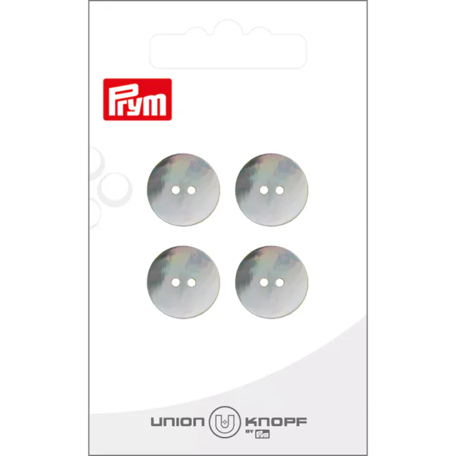 Hovedbilde Prym Knapper 37604 - 2-hull 15mm 12 Hvit - 4stk