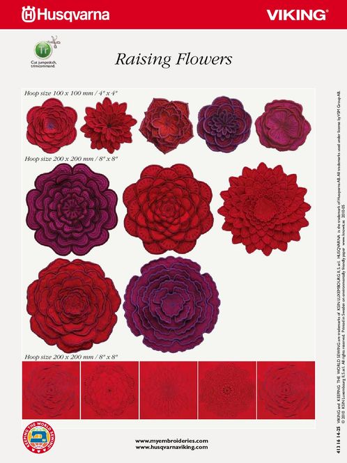 Hovedbilde Husqvarna Raising Flowers broderidesign (22D8)