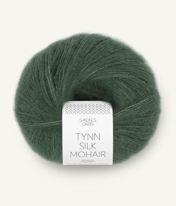 Hovedbilde 8581 Tynn silk mohair Dyp Skoggrønn